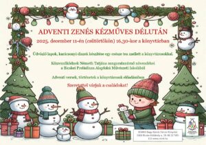 Adventi zenés, kézműves délután
