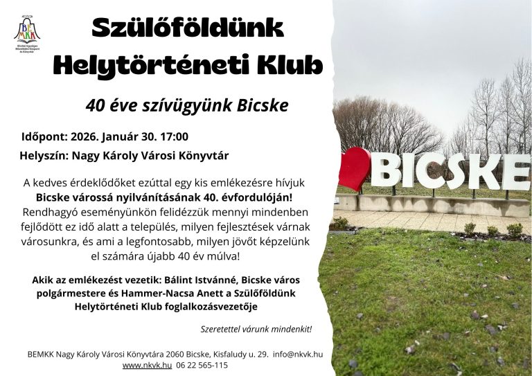 40 éve szívügyünk Bicske
