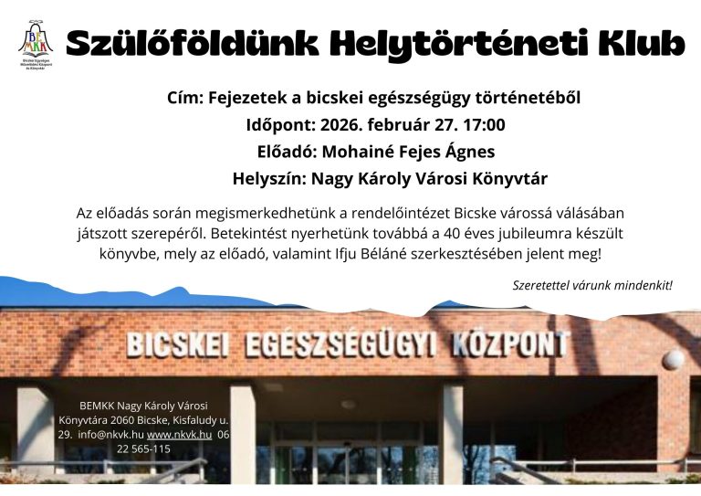 Fejezetek a bicskei egészségügy történetéből