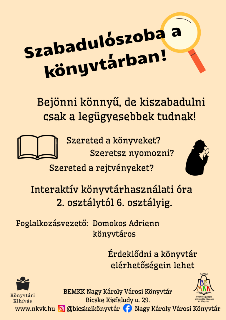 Szabadulószóba a könyvtárban!
